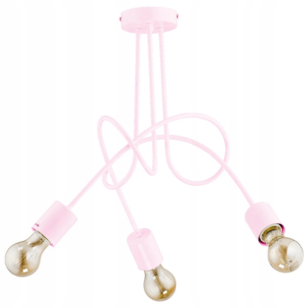 Pudrová světlá stropní svítidlo Tango Růžový lustr do kuchyně a ložnice