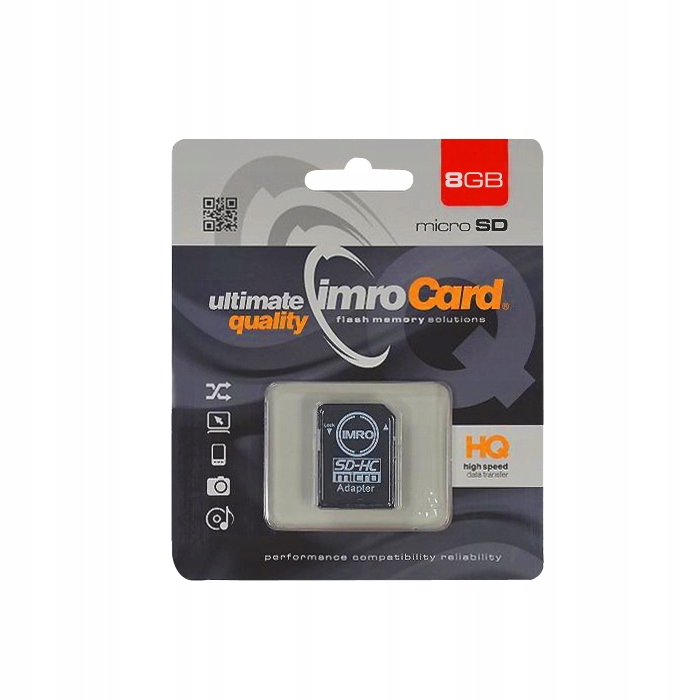 Imro pamäťová karta 8GB microSDHC sn. 4 + adaptér