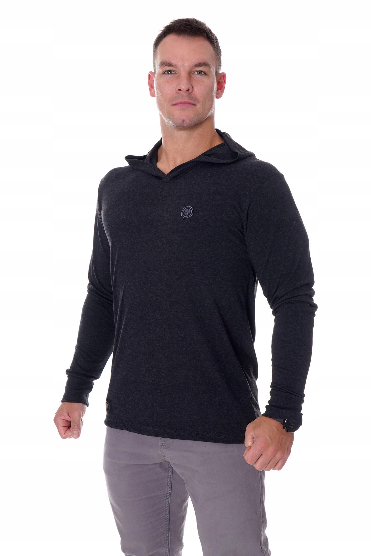 Longsleeve męski z kapturem COMBAT czarny XL Marka inna