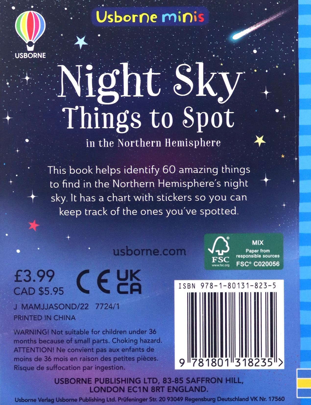 NIGHT SKY THINGS TO SPOT (USBORNE MINIS) - Sam Smi Stan opakowania oryginalne