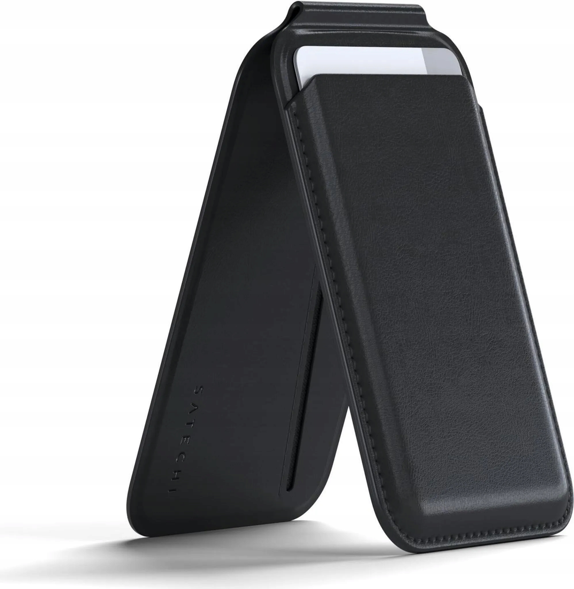 Satechi Vegan-Leather Wallet Stand peněženka a podstavec pro iPhone, kůže MagSafe