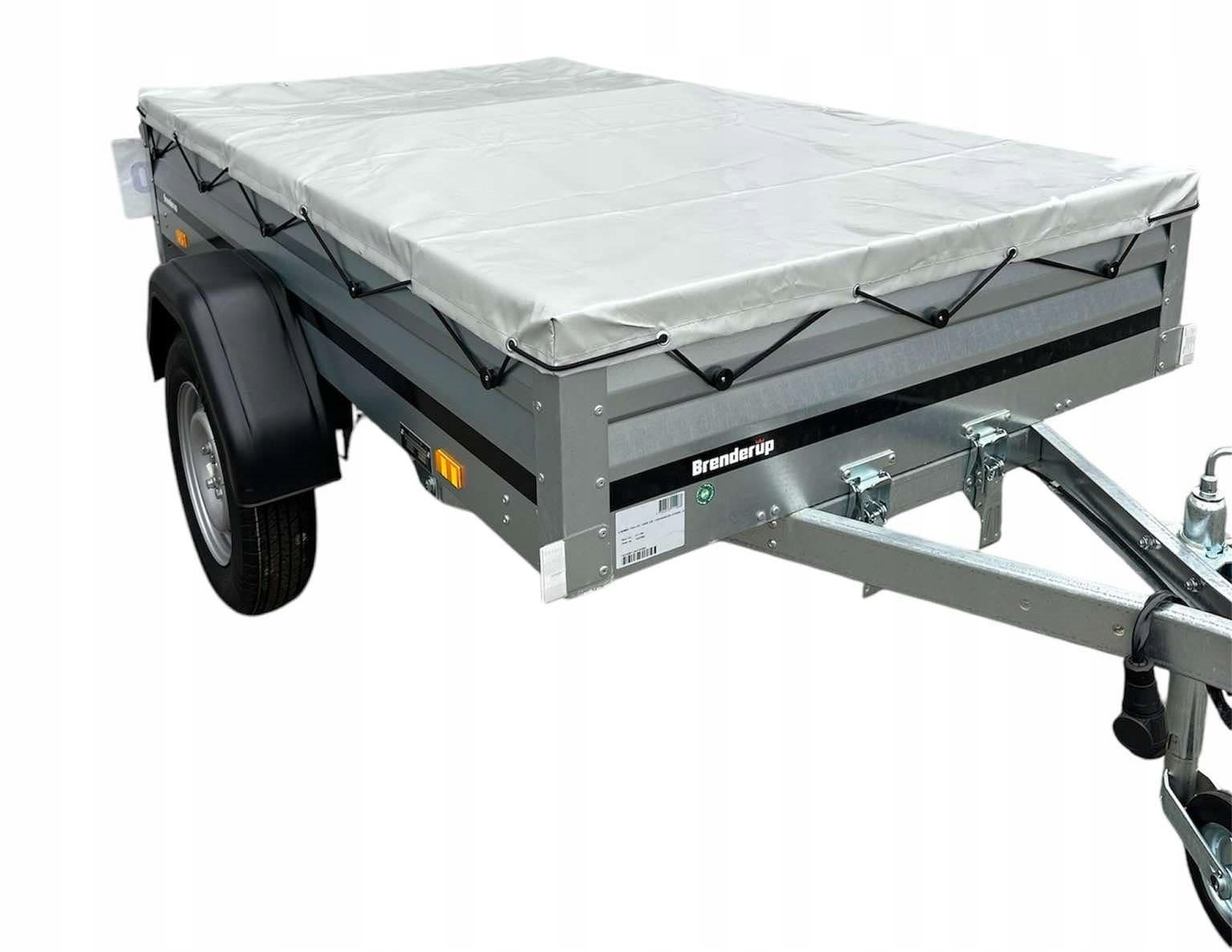 Plachta na přívěs plochá Brenderup 1205 šedá 650 g/m2 204 x 116 cm
