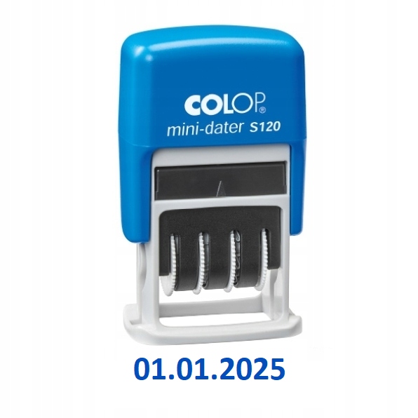 Datownik samotuszujący COLOP Mini Printer S120 wersja cyfrowa NIEBIESKI