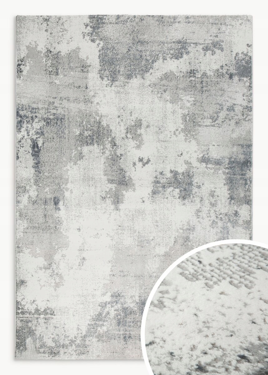 Koberec 120x170 Anemon brúsený strieborný, moderný