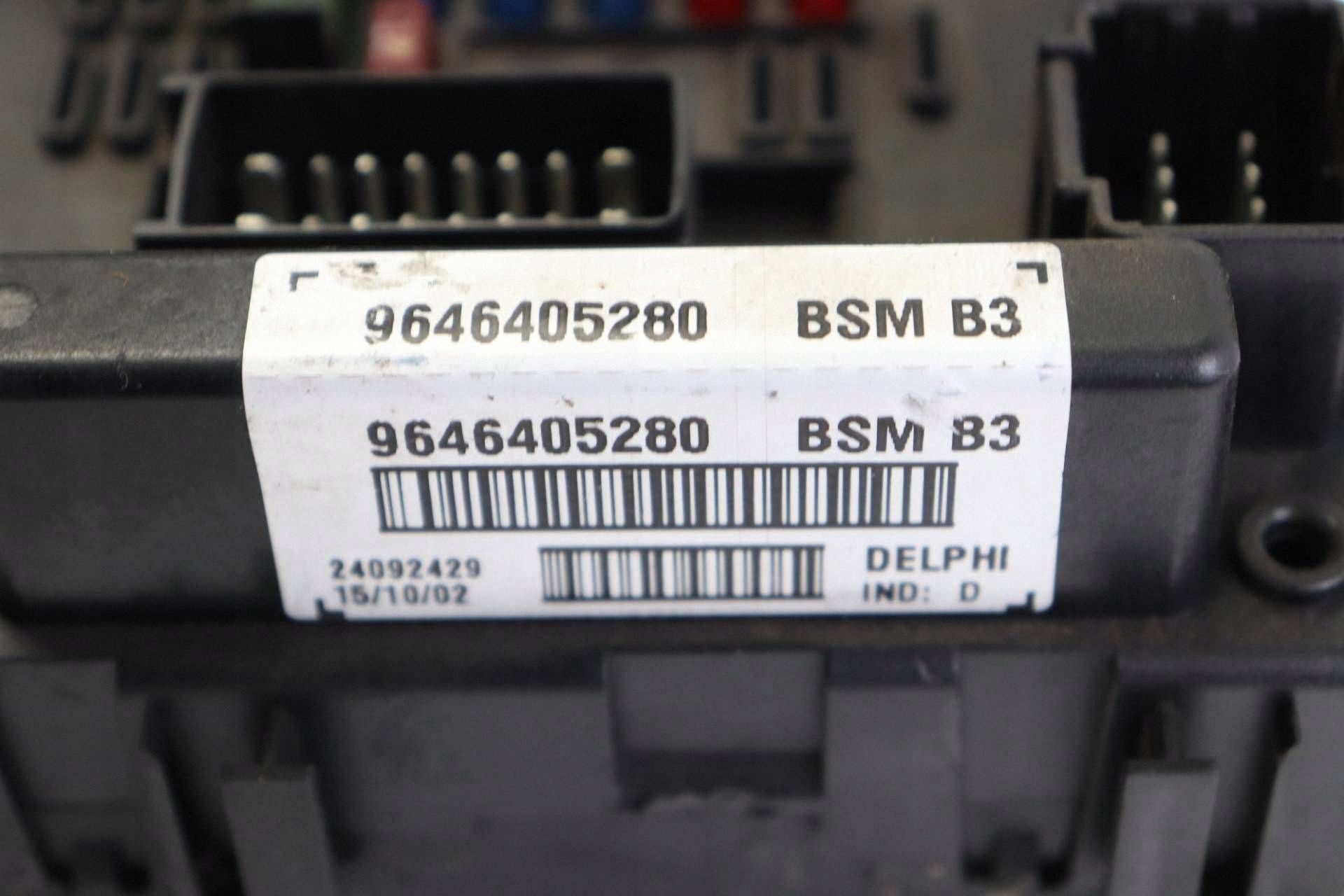CITROEN PEUGEOT module compartment control unit BSM 9646405280