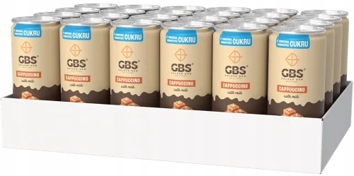 Gbs Cappucino o smaku Słony Karmel 24x250ml napój kawowy w puszce