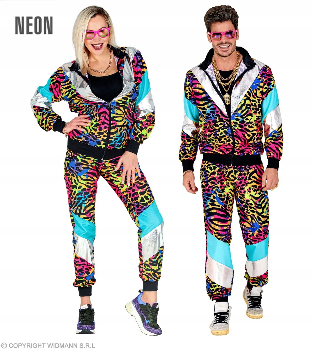 Teplákovka 80. léta Neon Kostým Dresy Léta 80 90 Ortalion Kresz L