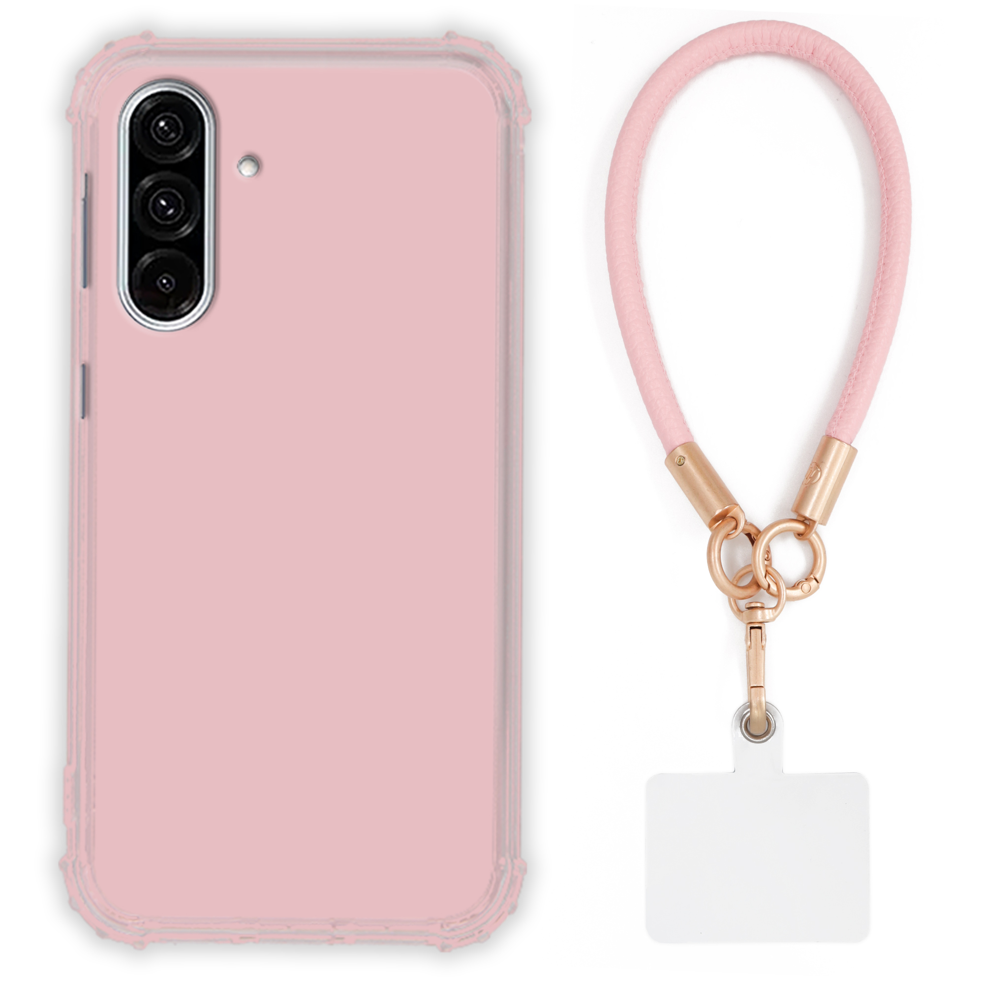 Puzdro Pre Samsung A56 5G Antishock Pinky Ružové Vodítko Sada Odolné