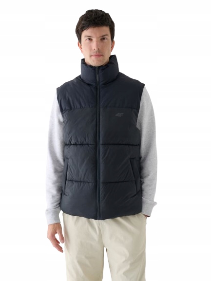 Pánská péřová vesta 4F 4FWAW24TVJAM147-20S vesta bez kapuce M