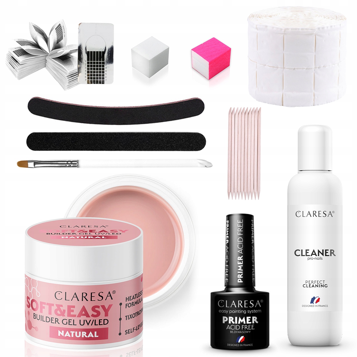 Zestaw budujący żelowy do paznokci żel Claresa 45g