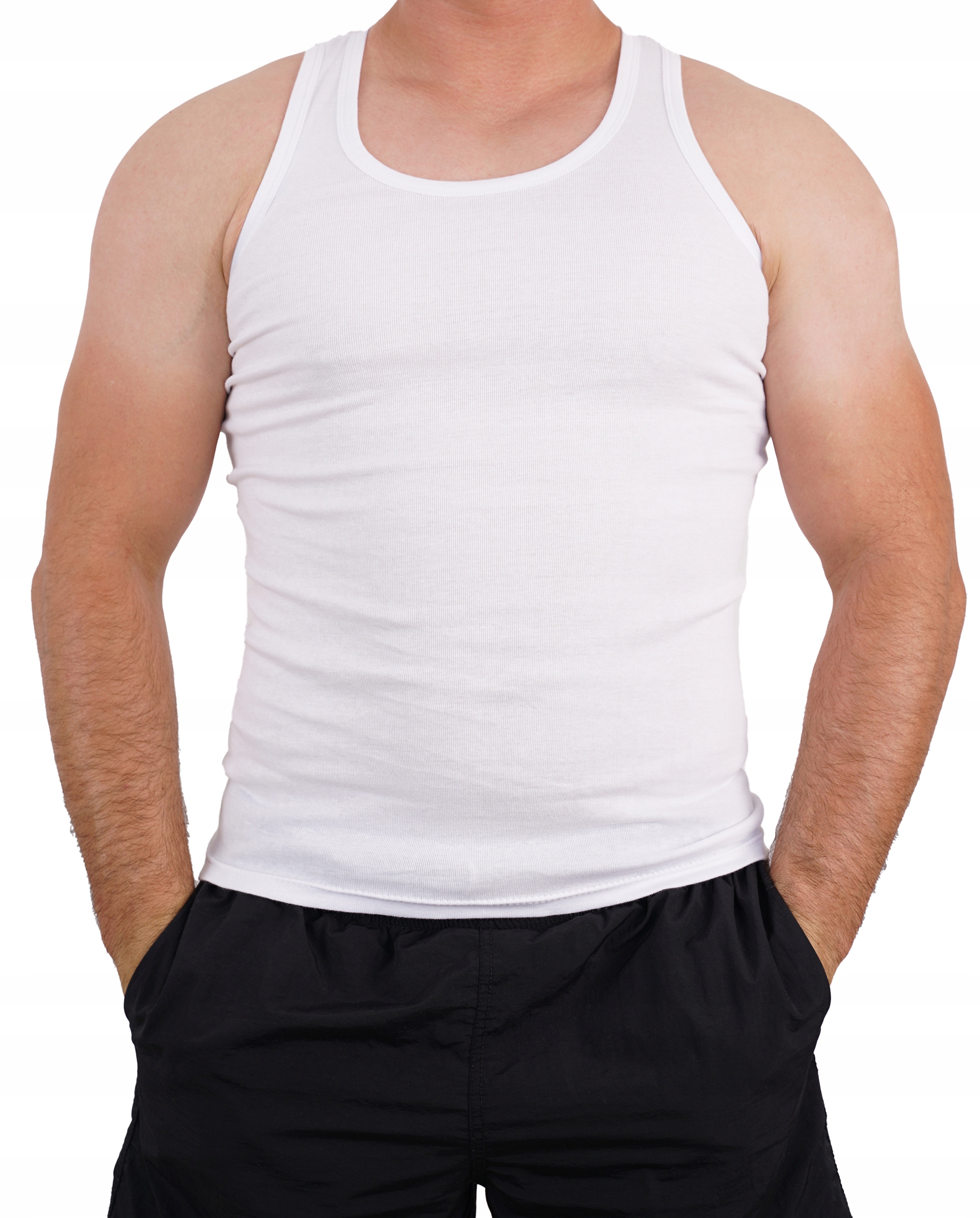 

Bokserka Podkoszulk Ramiączka Bezrękawnik Biała L