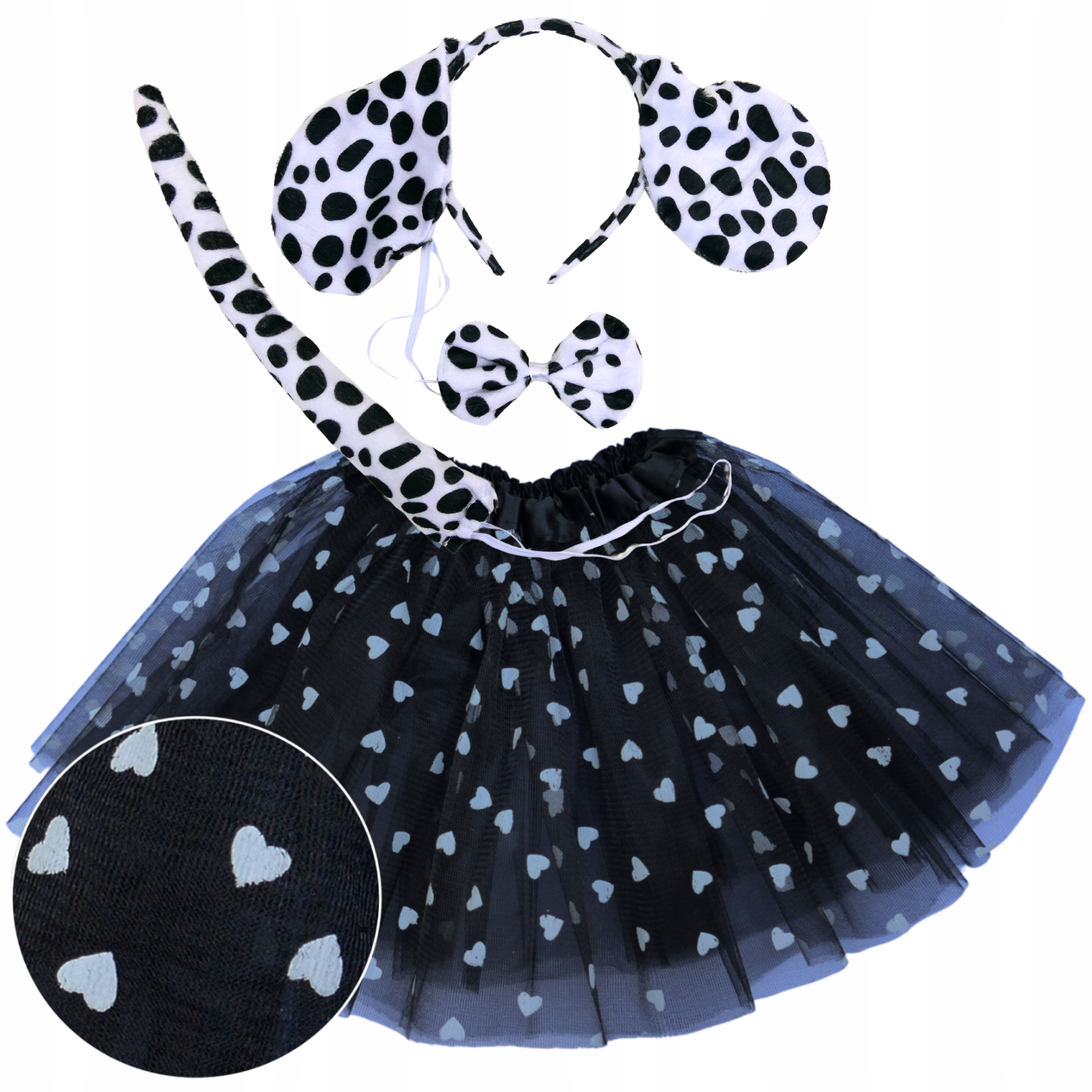 STRÓJ przebranie DALMATYŃCZYKA PIESKA DALMATYŃCZYK PIESEK PIES 3-9 lat