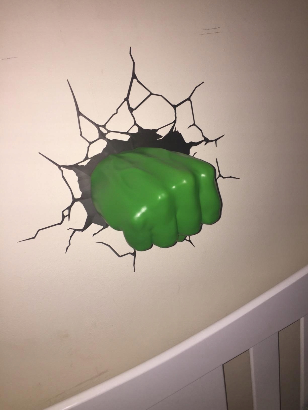 LAMPKA ŚCIENNA nocna LED 3D MARVEL HULK ręka Bohater Inny