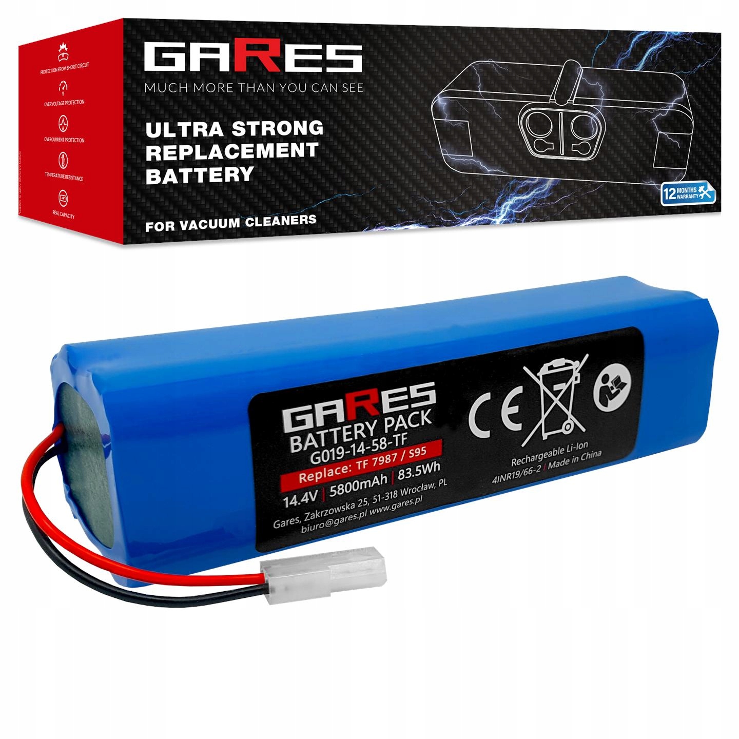 Baterie Akumulátor pro Tefal Serie 95 RG7987 RG7975WH 14,4V 5,8Ah