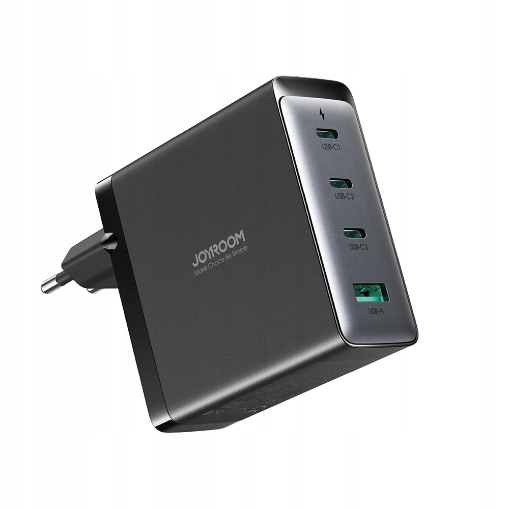 SZYBKA ŁADOWARKA SIECIOWA GaN 140W USB-A 3xUSB-C ZASILACZ DO LAPTOPA Złącza USB typ C USB