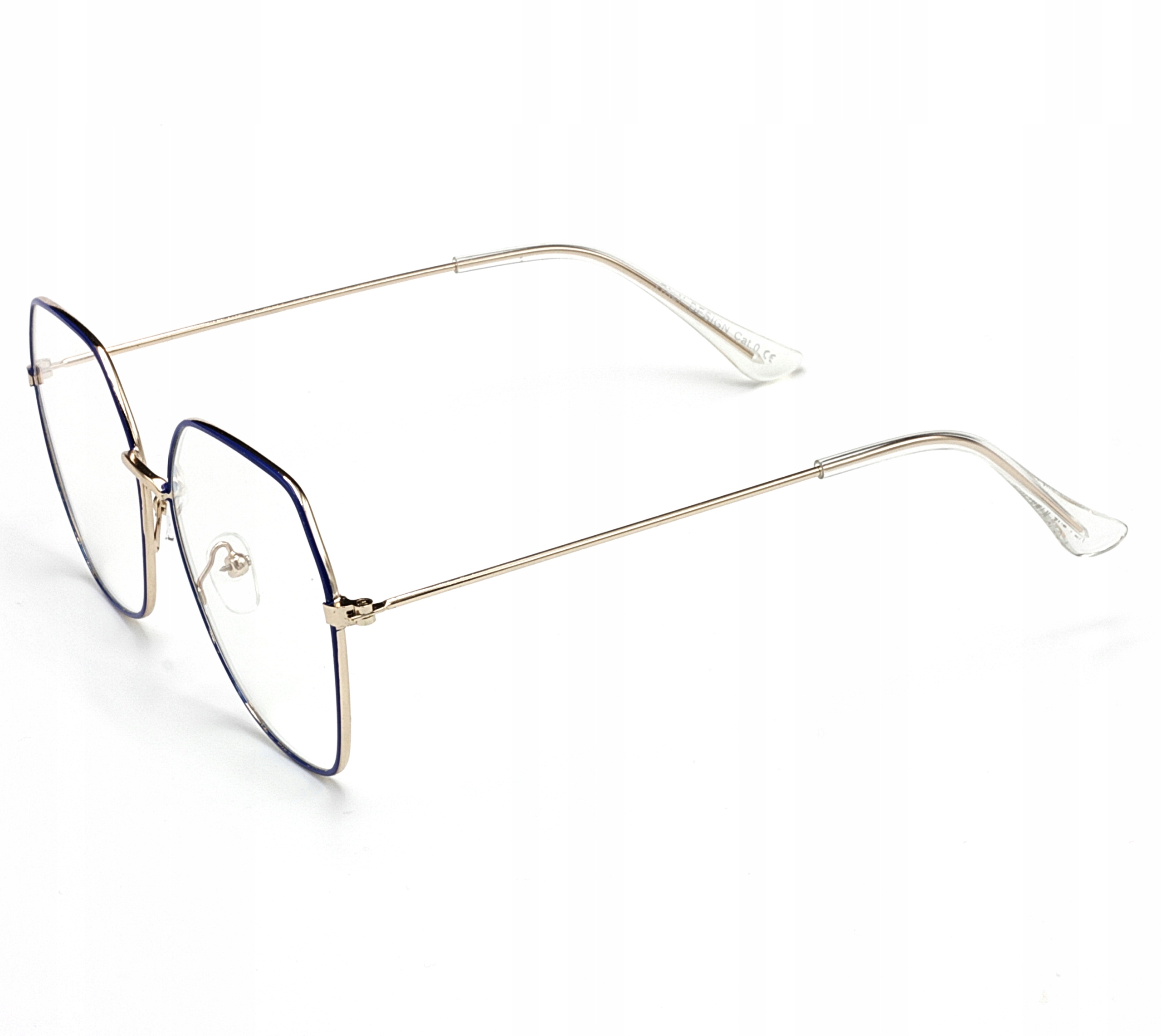 OKULARY MĘSKIE DAMSKIE KOMPUTERA ZERÓWKI FILTREM ŚWIATŁA BLUE LIGHT Model PILOTKI METALOWE