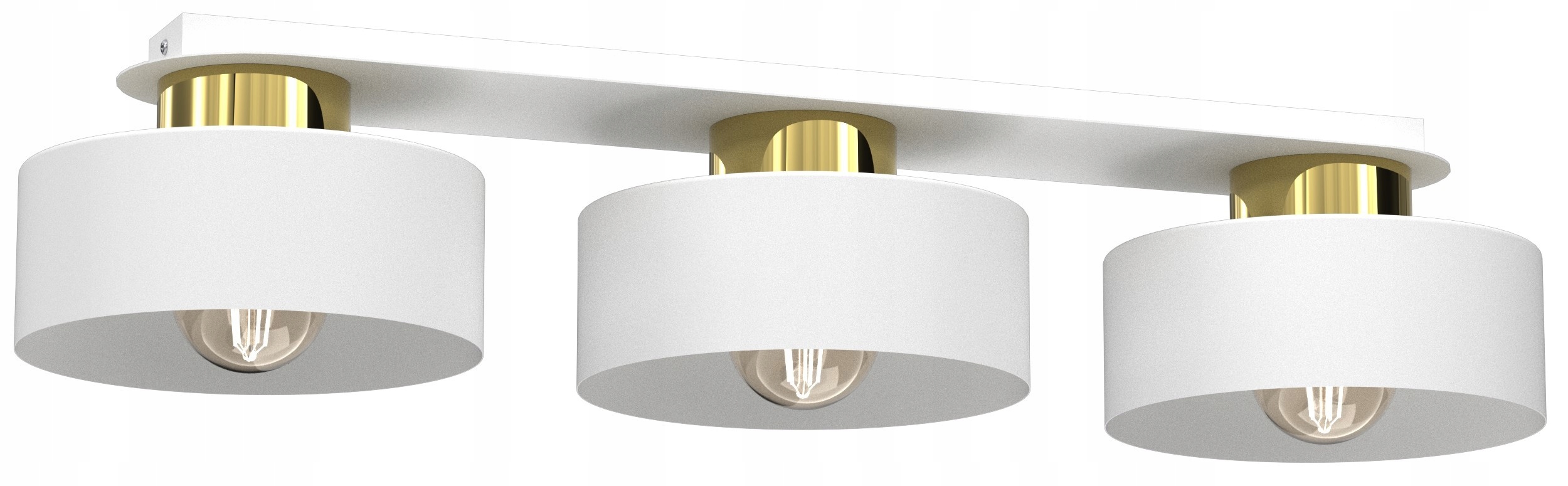 Stropná lampa Marti Biela Zlatá Loft Kovové dekoratívne tienidlá Obývacia izba