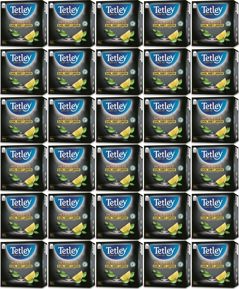 Tetley Intensive Earl Grey Lemon herbata czarna 100 szt Torebki x36