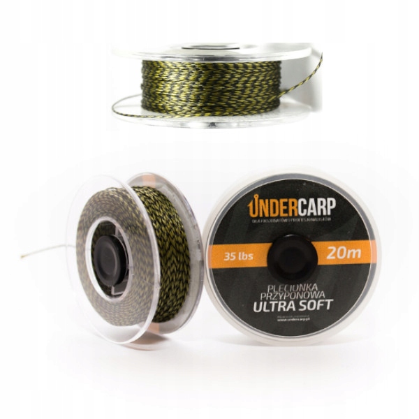 Undercarp Plecionlka Przyponowa 20 m/35 lbs Ultra Soft zielona