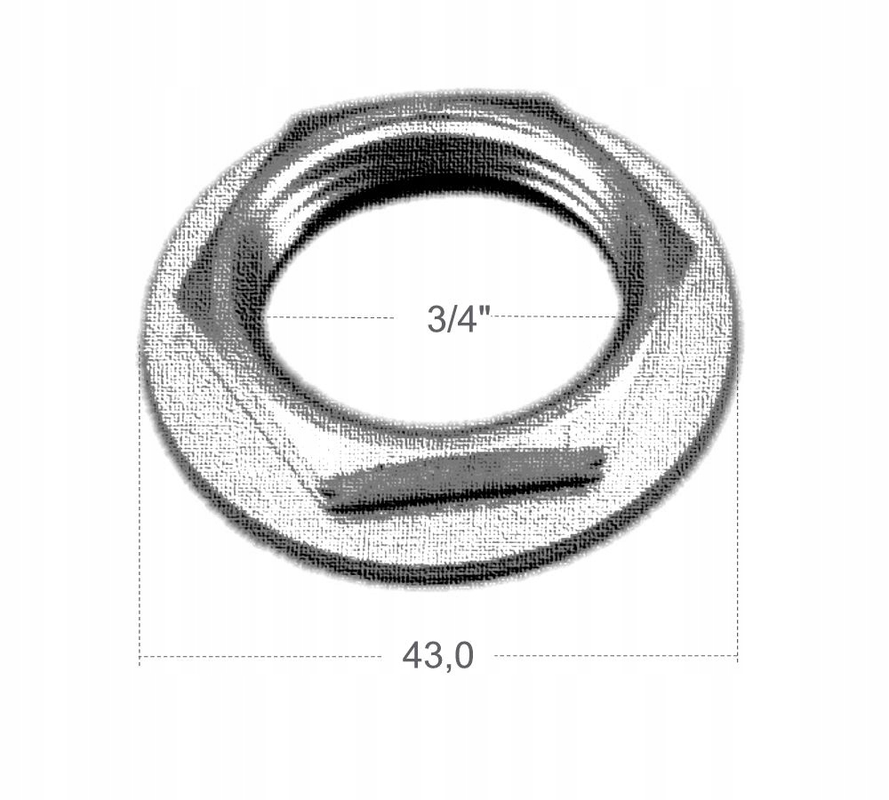 nakrętka mosiężna 3/4" (DN20) z powiększoną p Typ kształtka