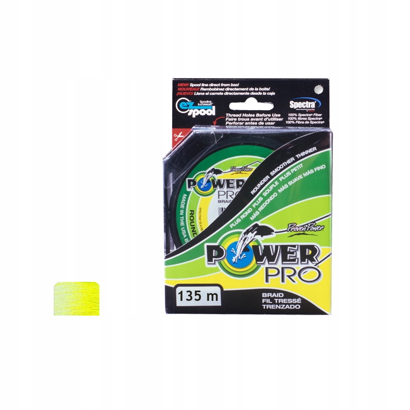 Plecionka Power Pro Hi-Vis Yellow 0,06 mm 135m 3kg 1szt.
