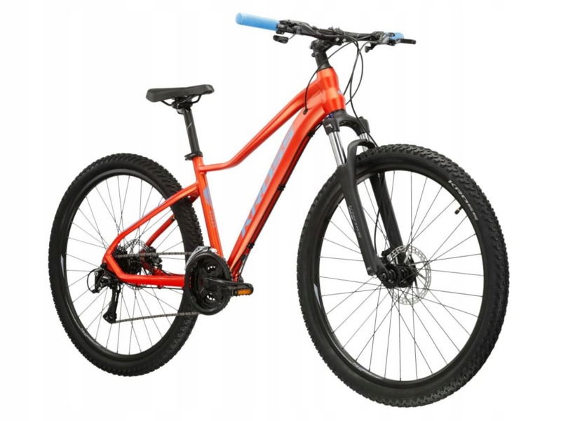 Rower górski Mtb Kross Lea 6.0 D16 27.5 cala damski Niebiesko-pomarańczowy