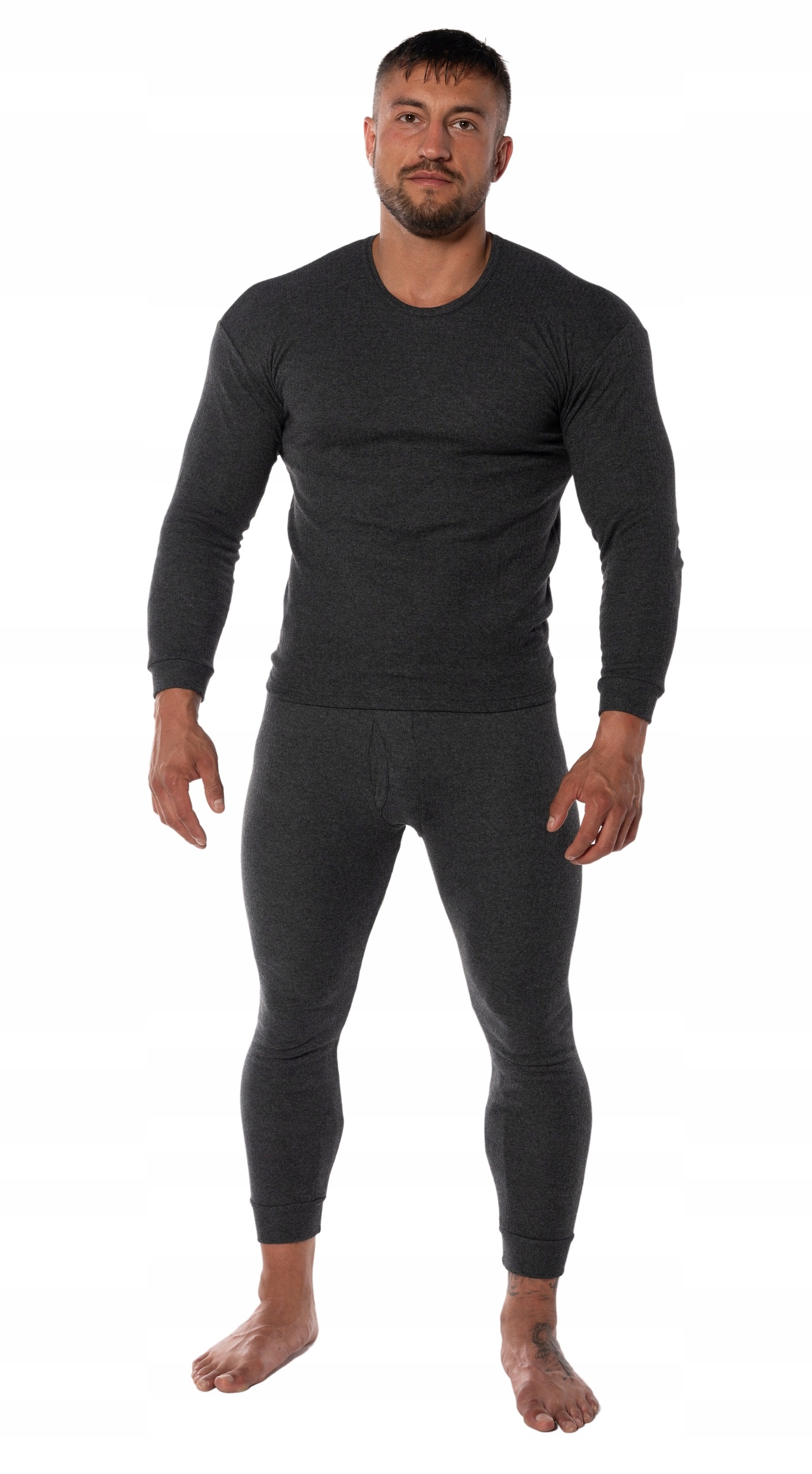 2 szt. POLSKIE KALESONY MĘSKIE BAWEŁNIANE TERMO L Model grube dresy męskie,spodnie termiczne,leginsy,getry