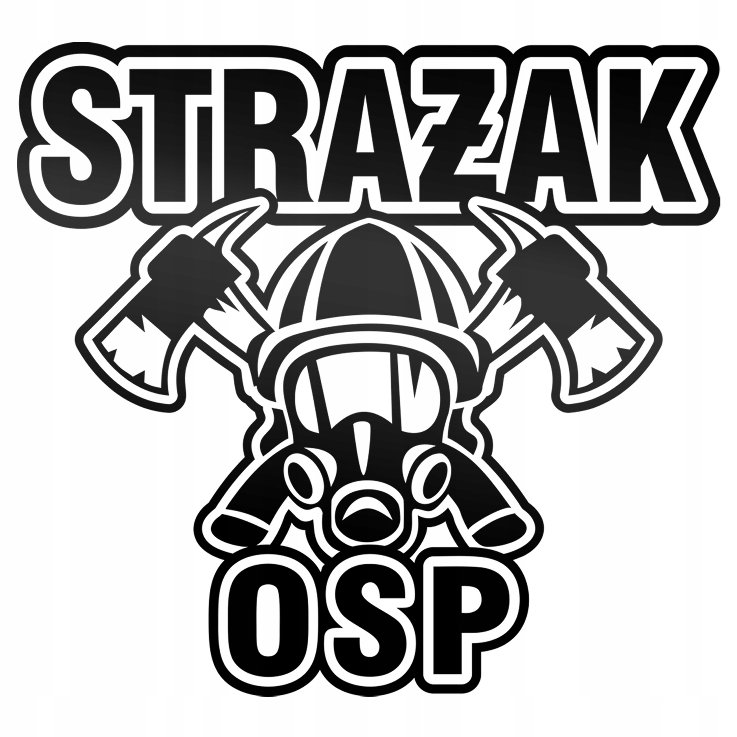 

Widoczna odblaskowa naklejka na auto Strażak Ops