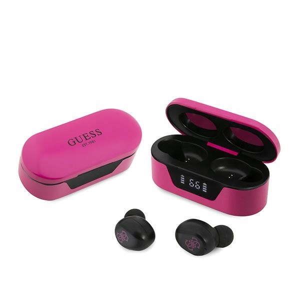 Originální sluchátka Guess Bluetooth dokovací stanice Magenta