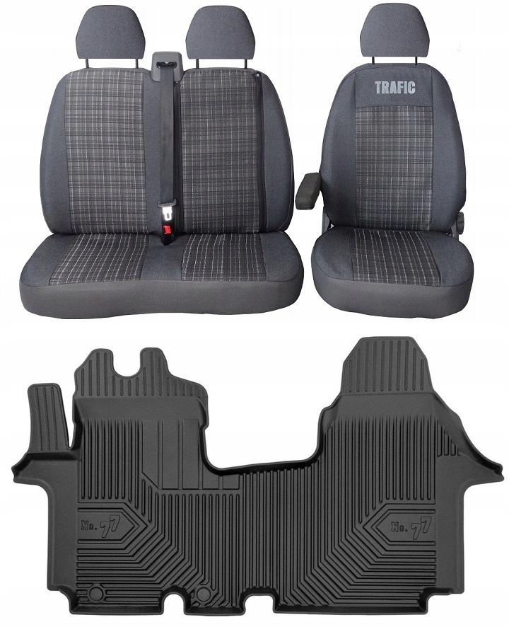Zestaw Pokrowce Korytka 77 RENAULT TRAFIC 2 II 2001-2014