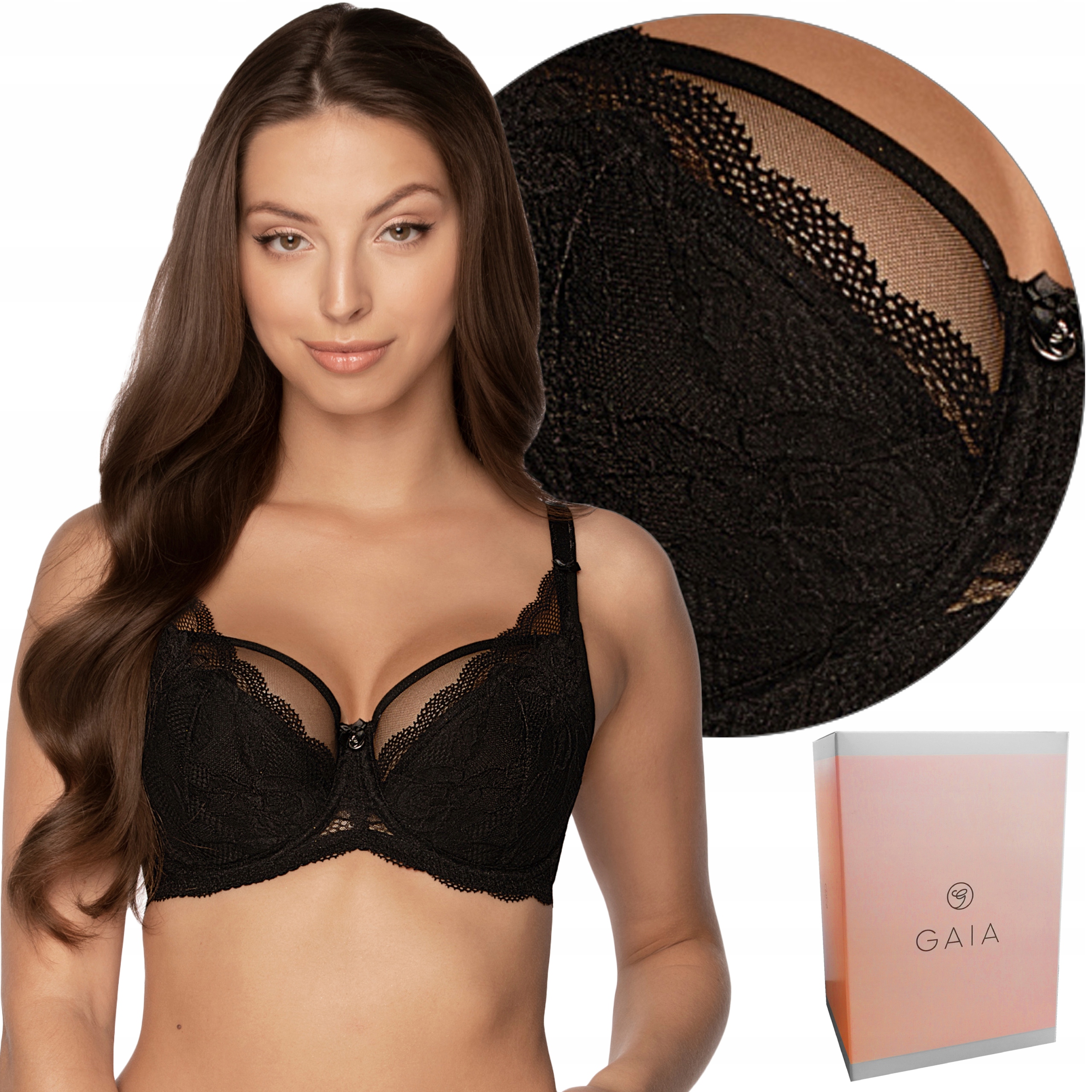 

Biustonosz Semi-Soft Gaia 931 Veronika Czarny, 90B