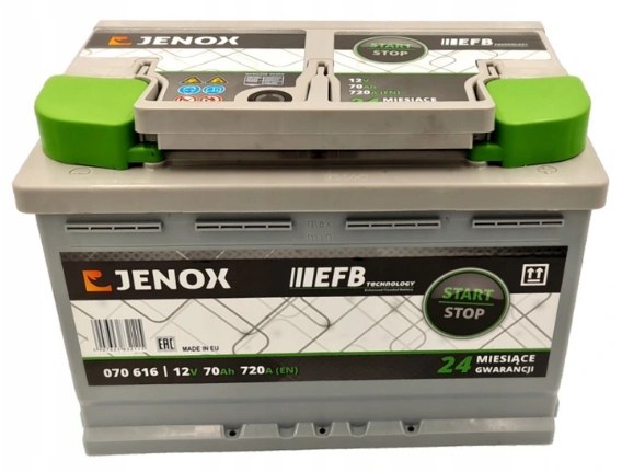 070616 - JENOX EFB 12V 72AH 720A R070616S P+