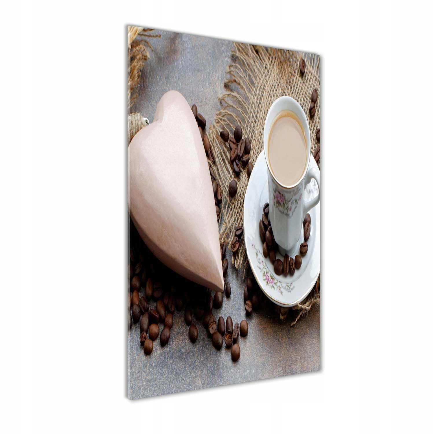 

Nowoczesny fotoobraz akrylowy Kawa i serce 60x120