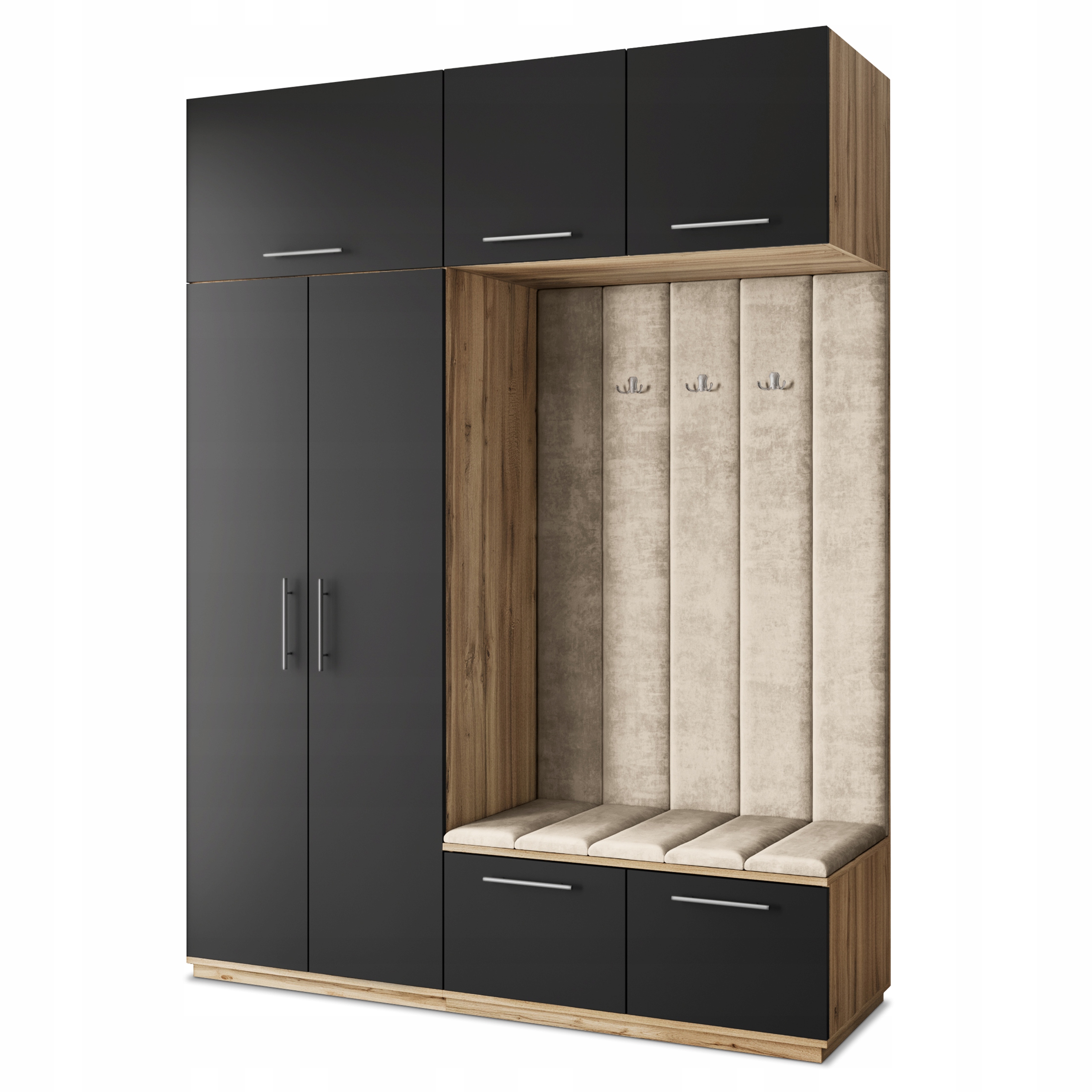 Šatní skříň Rema 180/240/60 cm Skříň do předsíně Moderní dub wotan