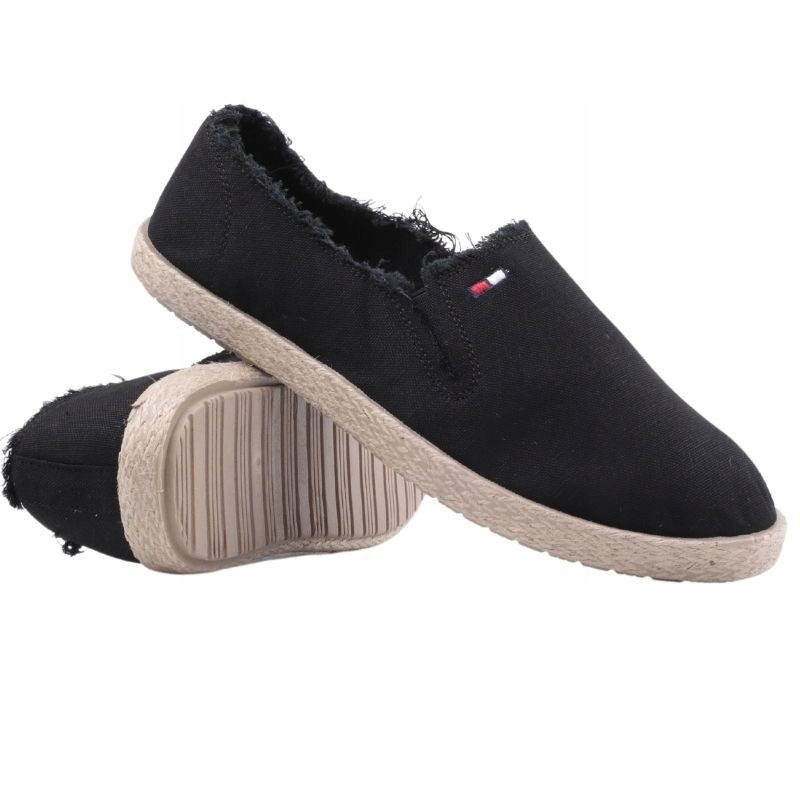 CZARNE ESPARDYLE MĘSKIE WSUWANE TRAMPKI PŁASKIE TENISÓWKI WKŁADKA EKOSKÓRA Płeć mężczyzna