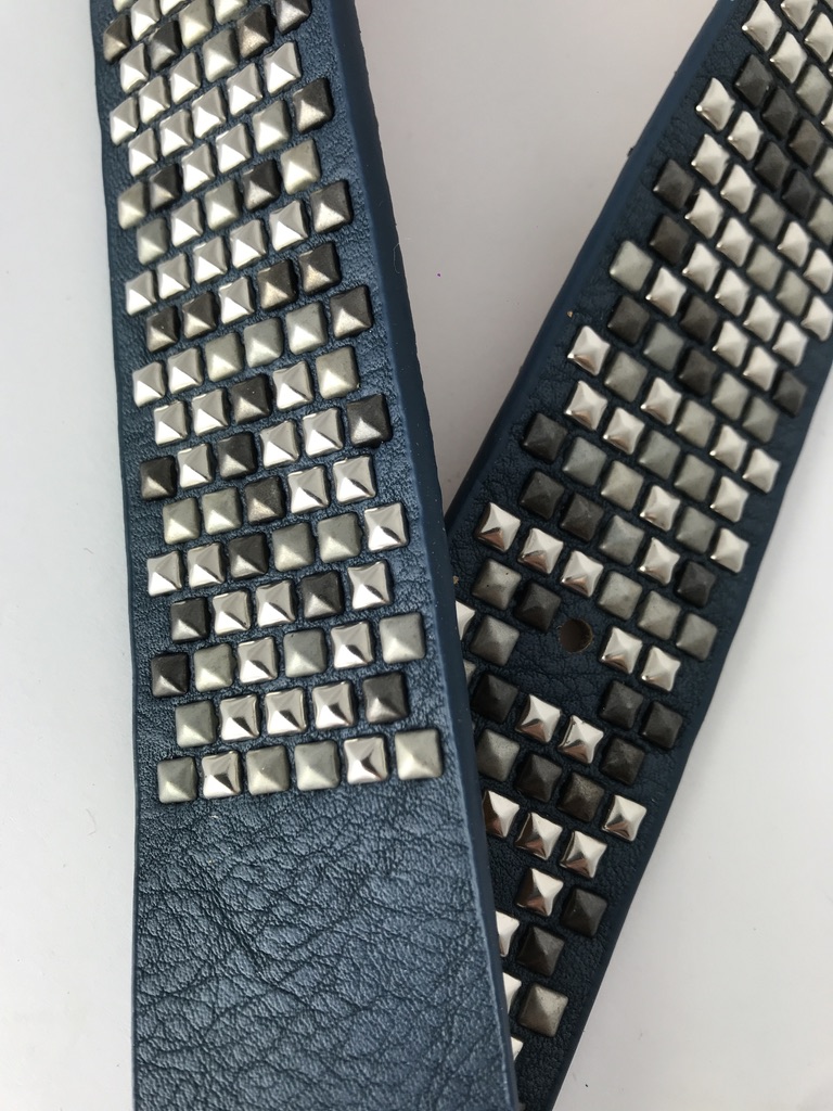 PASEK DAMSKI DO SPODNI GRANATOWY ĆWIEKI szer.3,5 Długość bez klamry 106 cm