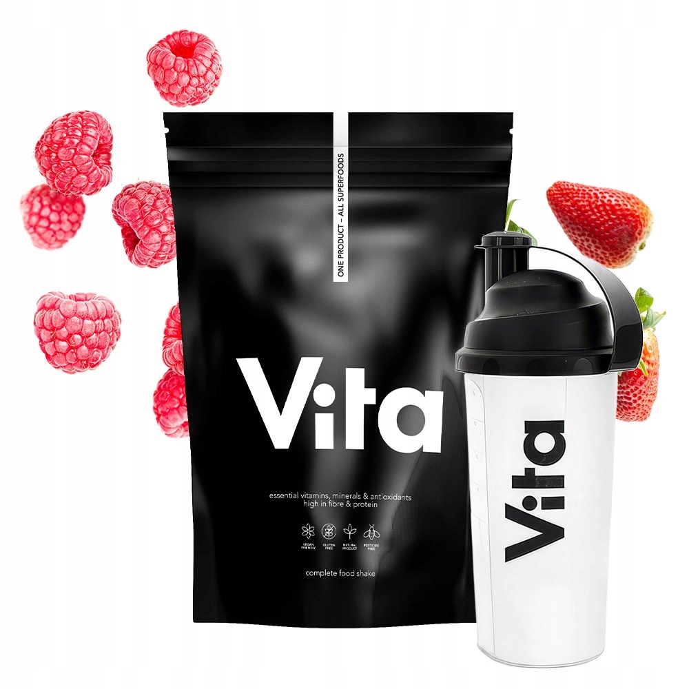 Koktejl Shake Náhradní Jídlo V Prášku Vita Jahoda Malina 600 G
