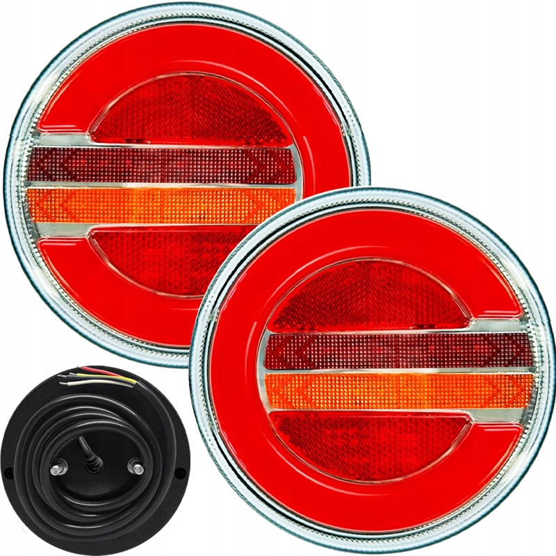 LAMPY TYLNE ZESPOLONE OKRĄGŁE 3 FUNKCYJNE Z DYNAMICZNYM KIERUNKIEM PARA