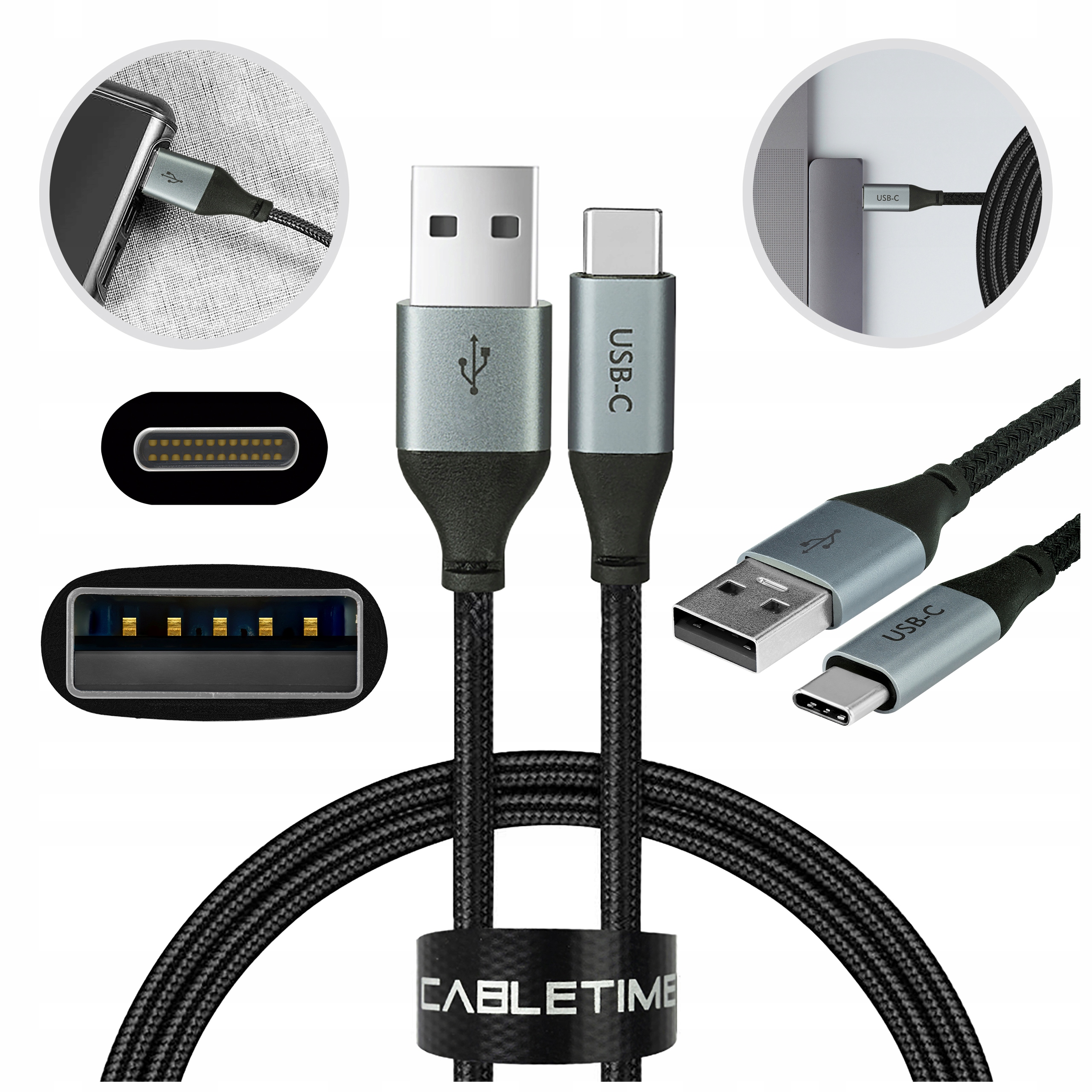 

Auda Kabel Usb-c typ-C Quick Charge Qc 4.0 3A 1m