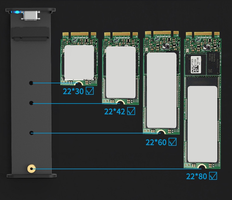 Adapter Pocket SSD m.2 USB-C ház m2 SATA Egyéb gyártó