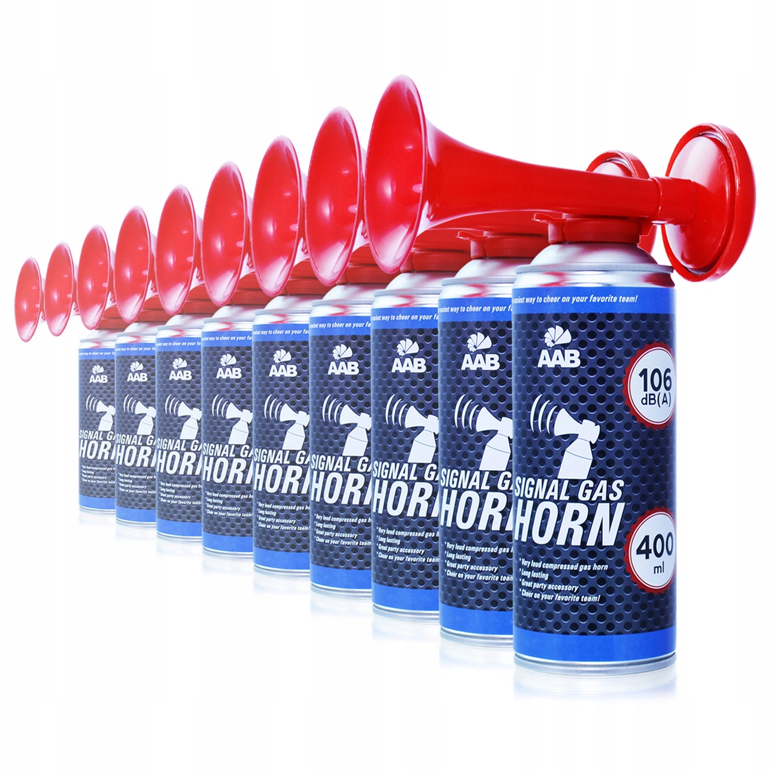 Aabcooling 9X Gas-horn Hlasitý Zvukový Signál 400 ml Signal Horn 106 dB