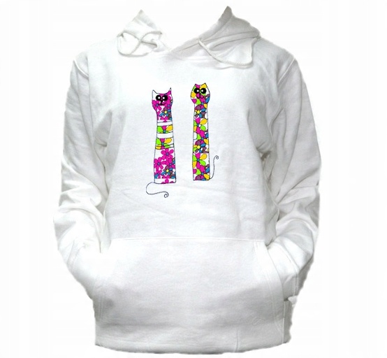 

XXL Bluza Kaptur Damska Koty Cats Kotki Kot Wzór