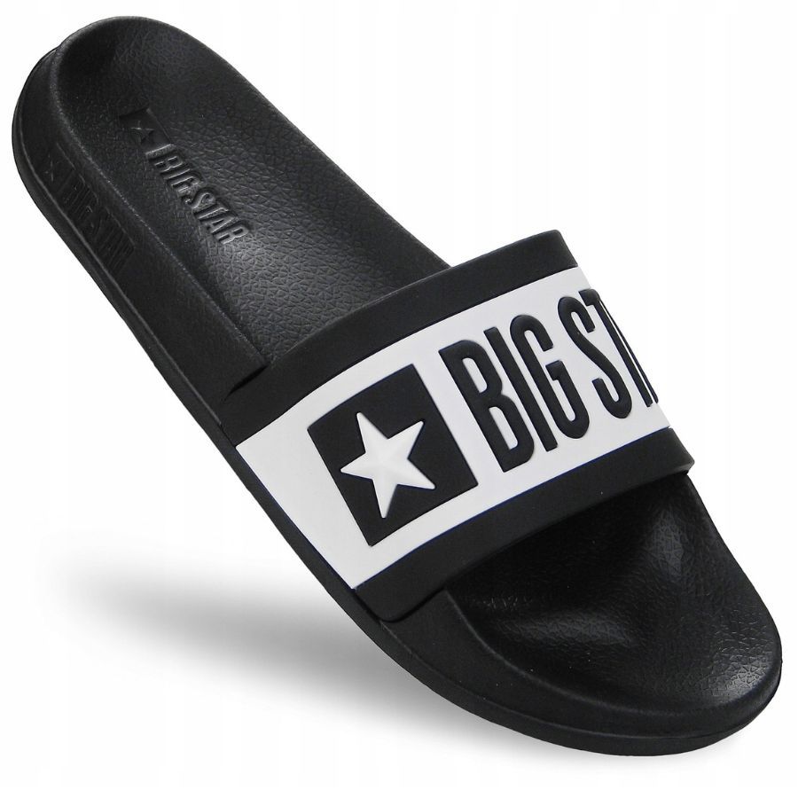 KLAPKI DAMSKIE BIG STAR WYSOKA PODESZWA PIANKOWE GUMOWE