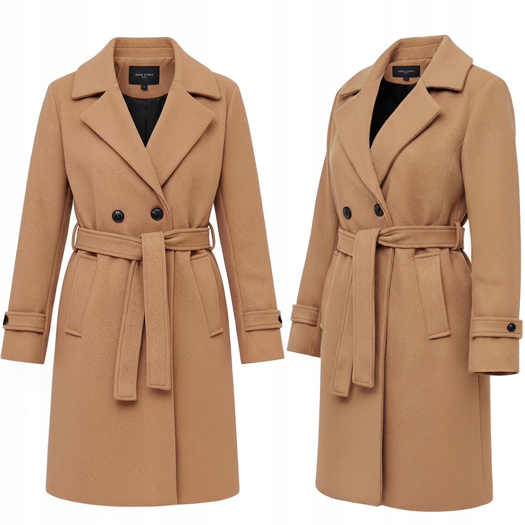 Dámský Pruhovaný Jarní Přechodový Kabát S Páskem 4XL