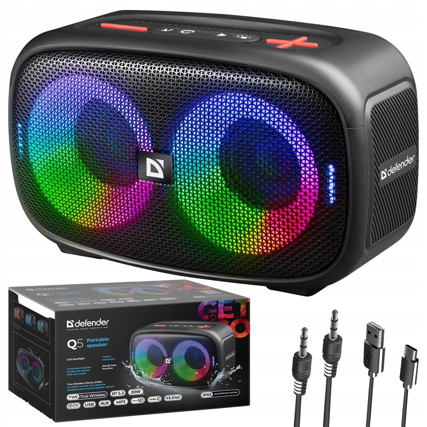 DEFENDER GŁOŚNIK Q5 BLUETOOTH 20W