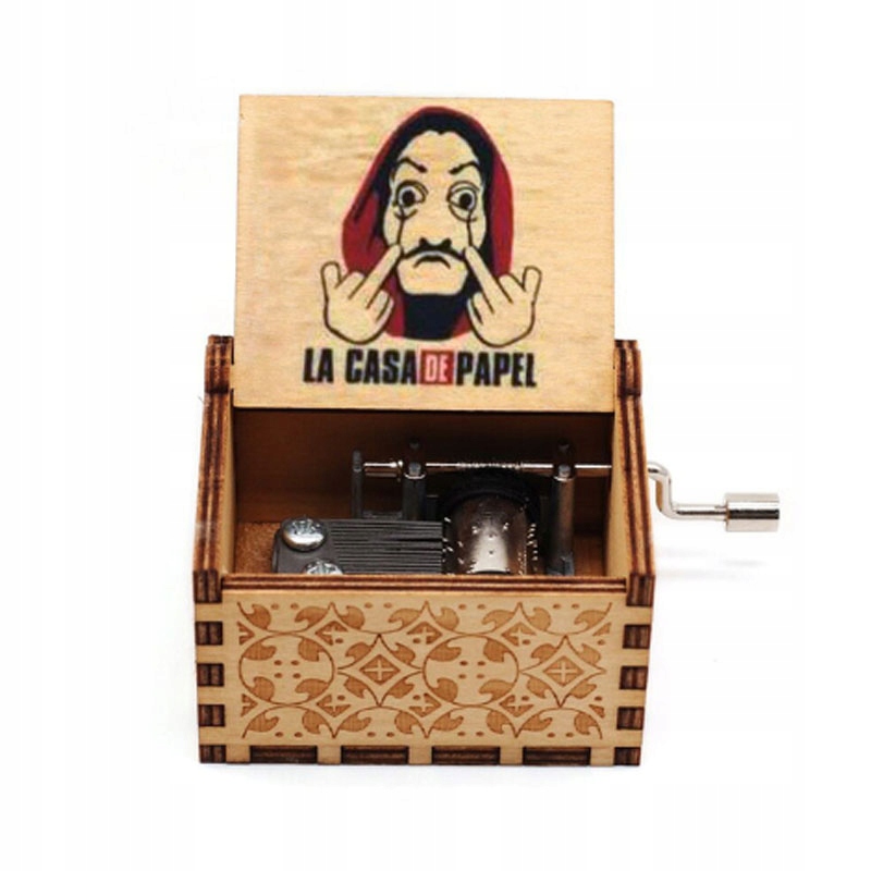 DREWNIANA POZYTYWKA NA KORBKĘ DOM Z PAPIERU