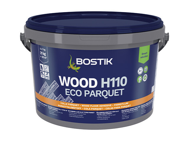 Bostik Wood H110 Hybrydowy klej 1K do parkietu 14 kg Deska lita i warstwowa