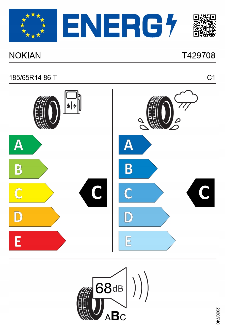 1x NOKIAN 185/65R14 86T iLine letnia Średnica 14