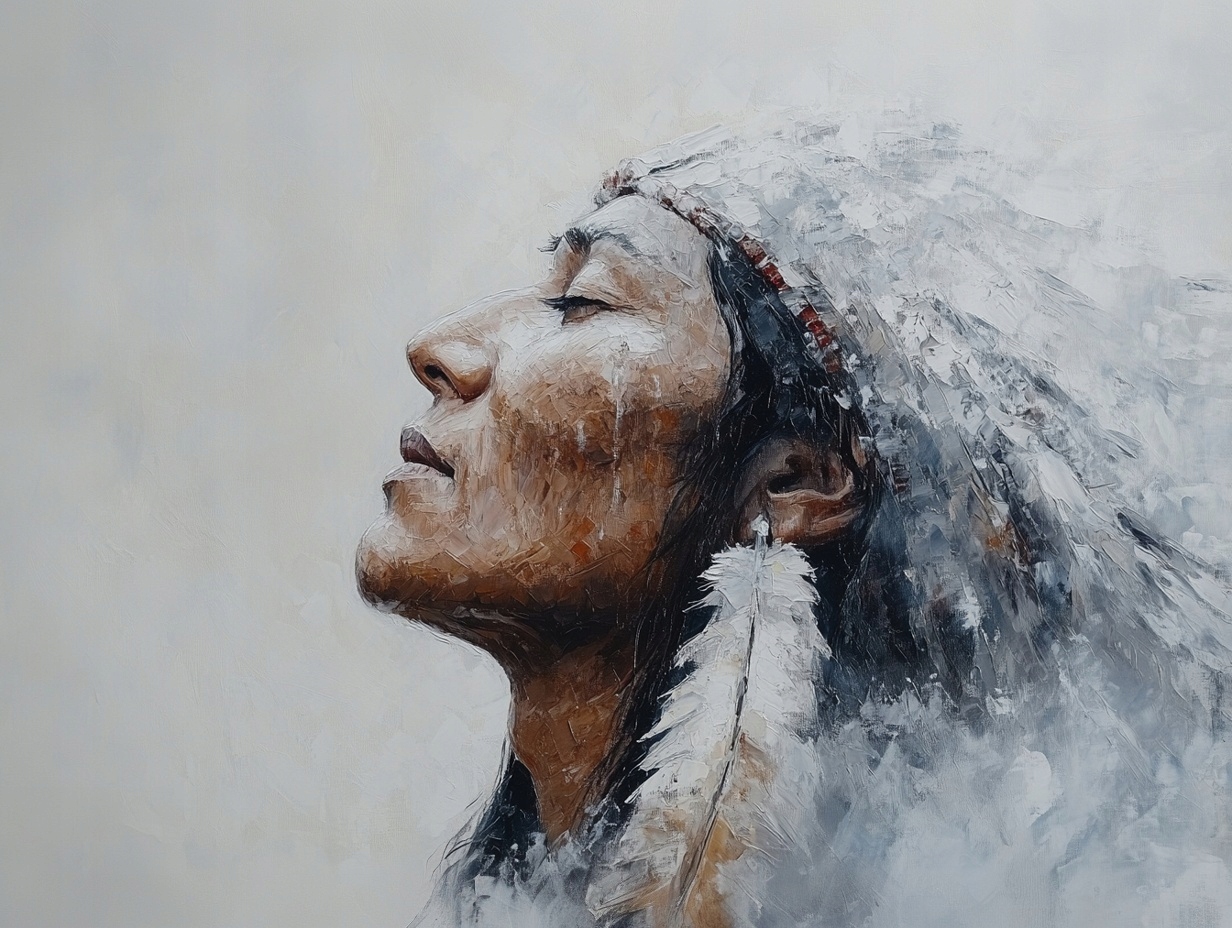 Obraz Na Plátně Canvas Indián Šaman Portrét Etno Umění Usa 80x60