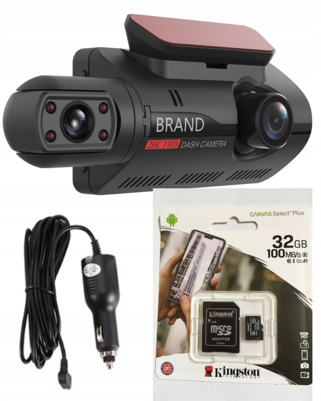 REJESTRATOR SAMOCHODOWY DWIE KAMERY FHD 360°